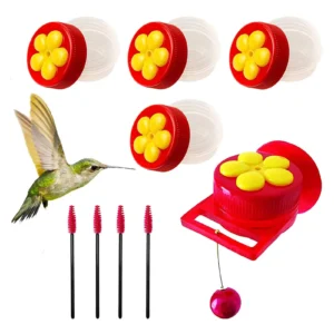1Set Hummingbird Feeder Hand Held Accessories Durable Bird Feeder Plastic Hanging Dispenser Hummingbird Food Feeder