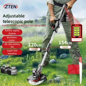 Electric Lawn Mower Multifunctional Agricultural Lawn Mower Small Household Rechargeable Lithium Battery Weeding Machine
