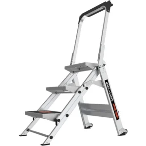 Little Giant Ladders, Safety Step, 3-Step, 3 Foot, Step Stool, Aluminum, Type 1A, 300 lbs Weight Rating, (10310BA)