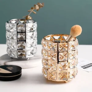 New crystal brush holder European style crystal pen holder makeup brush storage crystal bucket dressing table crystal makeup bru