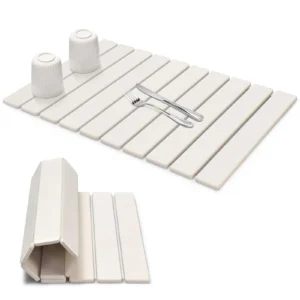 Large Stone Dish Drying Mat for Kitchen Countertops, 15.8" Long × 11.8" Wide Quick Drying Foldable Dish Drying Mat