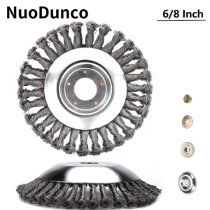 6/8inch Steel Wire Wheel Garden Weed Brush Lawn Mower Universal Trimmer Head Weeding Machine Cutter Head for Disc Power Tool